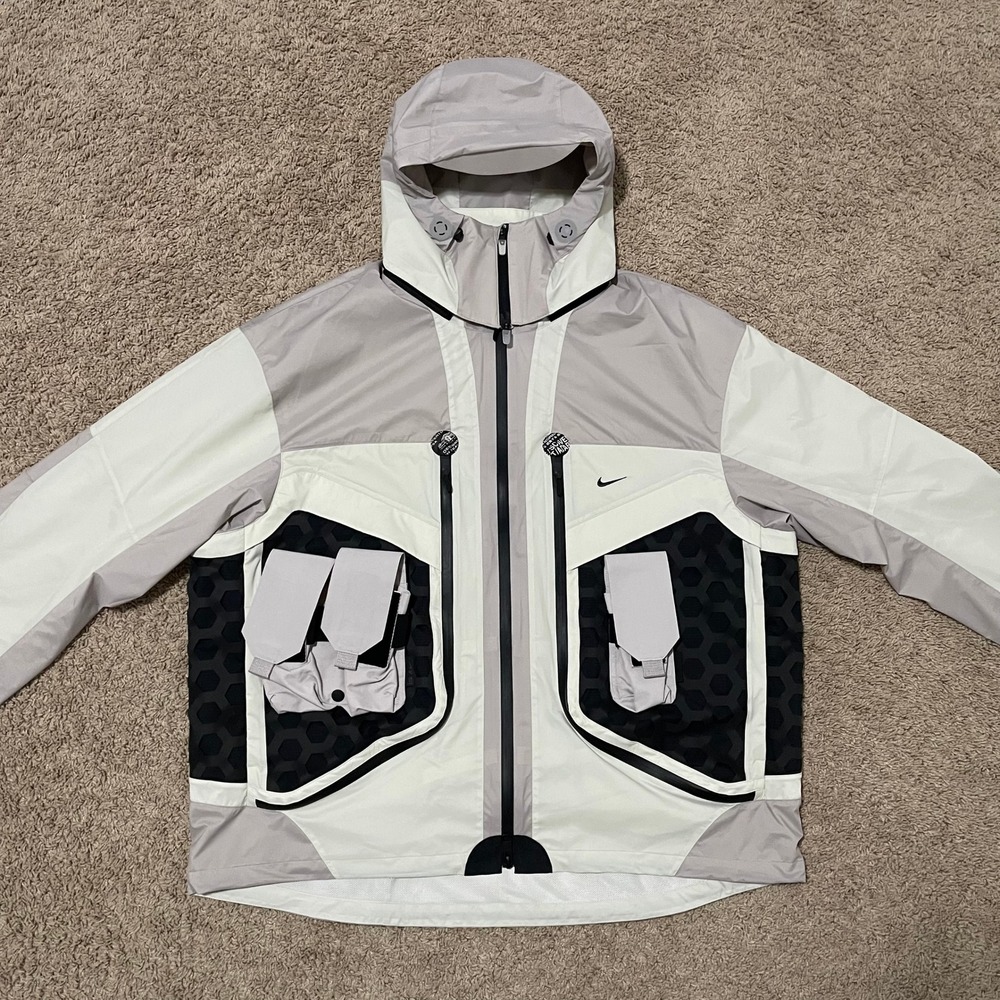 Nike Jacket Mens XXL 2XL Bone Grey ISPA Butterfly Hooded Techwear Utility FV4902